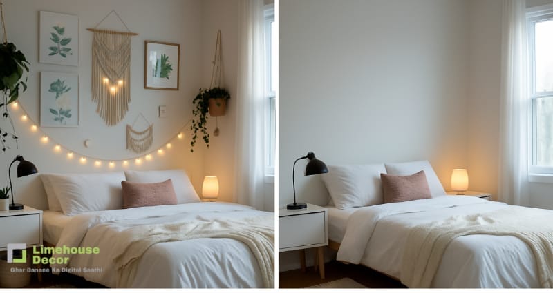 DIY shelf ideas for PG room decoration on a budget