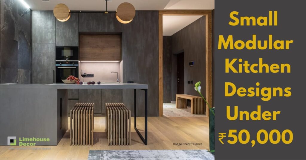Small Modular Kitchen with granite countertop