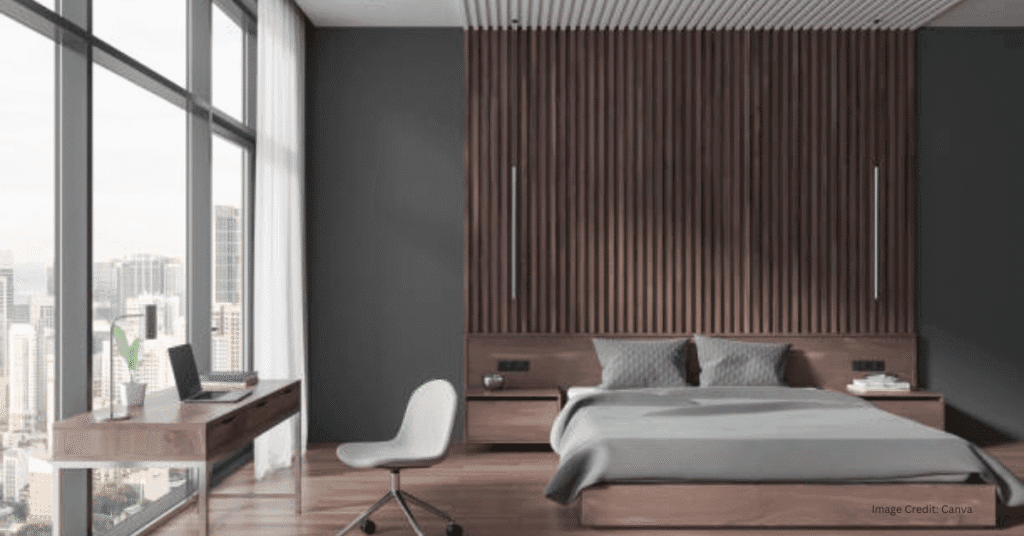Floating desk setup for small bedrooms in India