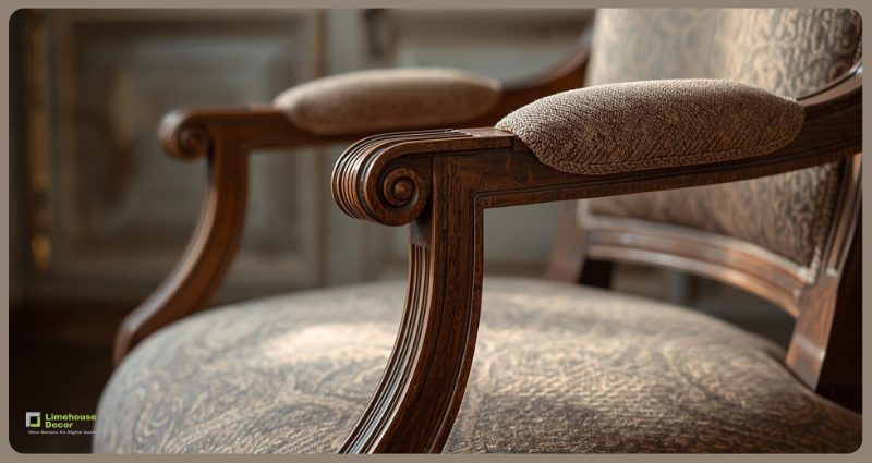 Antique chair makeover with new upholstery for a modern twist.