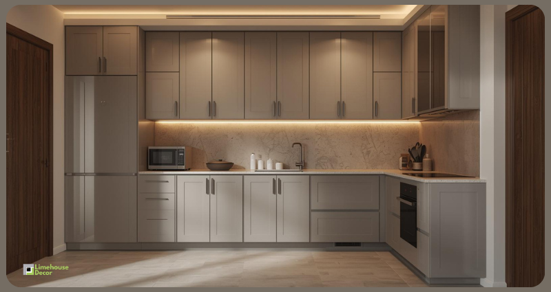 Closed kitchen layout for Indian apartments