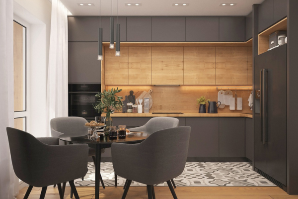 Modular kitchen interior design for 2BHK apartment
