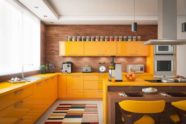 L-shaped modular kitchen under ₹2 lakh with laminate finish