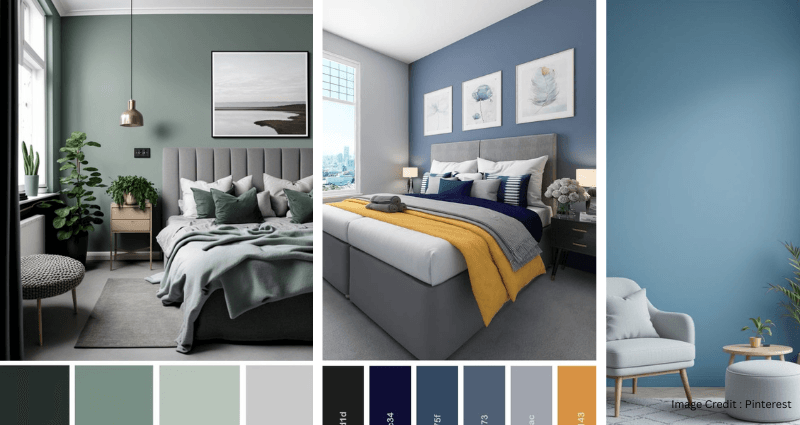 Mood-based bedroom colour chart