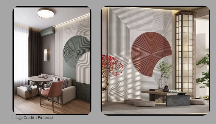 Luxury panels for living room interior