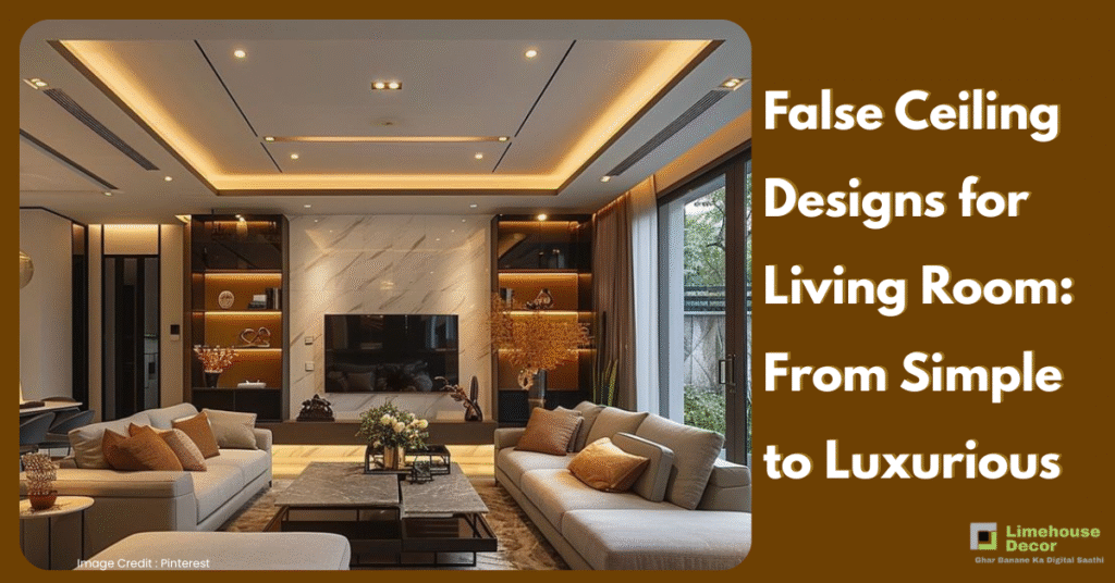 Modern floating gypsum false ceiling design for living room