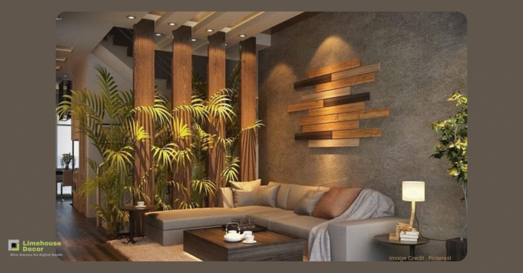 Modern living room setup showing 2BHK interior design cost efficiency