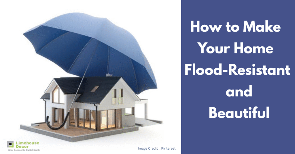 Smart drainage slope in flood proof house design
