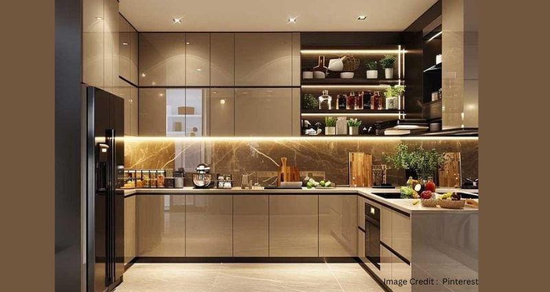 Spacious modular kitchen with premium finish
