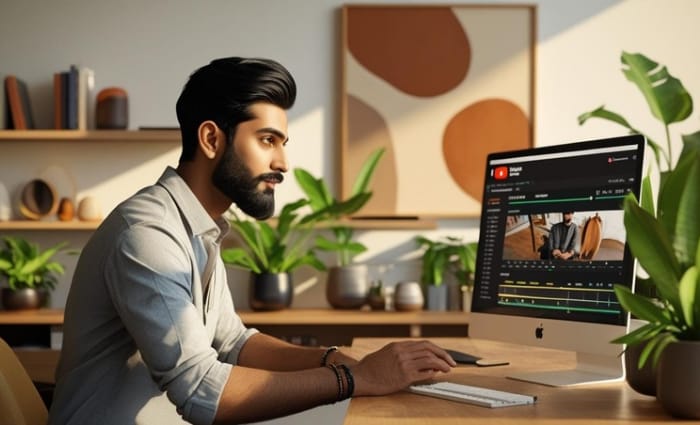 cozy workspace, and modern decor elements