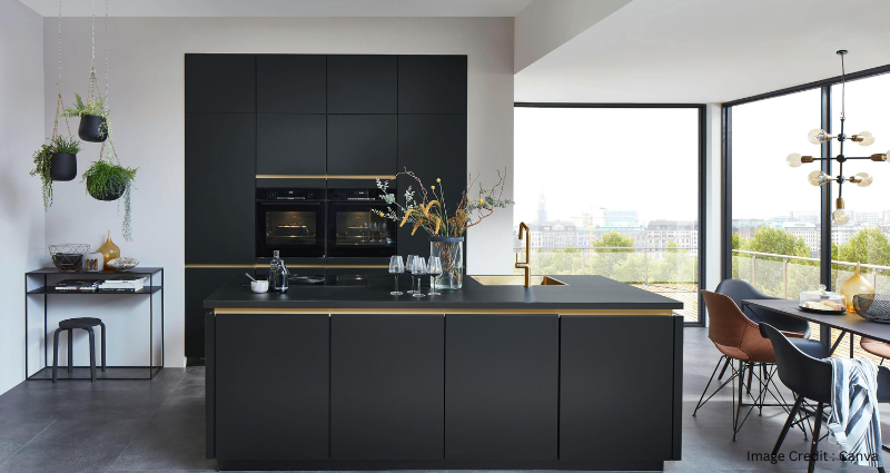 Under-cabinet lighting for small modular kitchen