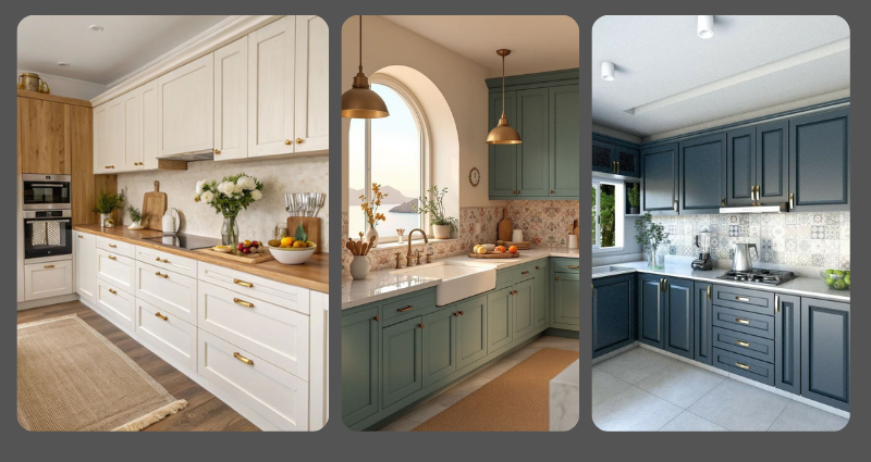 Compact Indian apartment with retro kitchen interiors