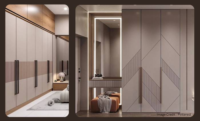Mirror panel wardrobe making a small bedroom look spacious