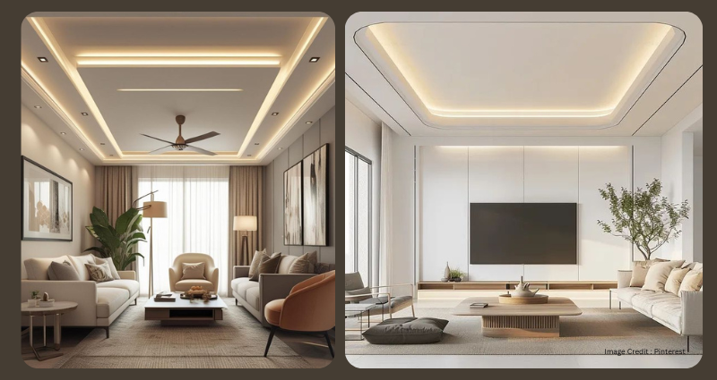 Budget-friendly false ceiling with LED lighting 2025
