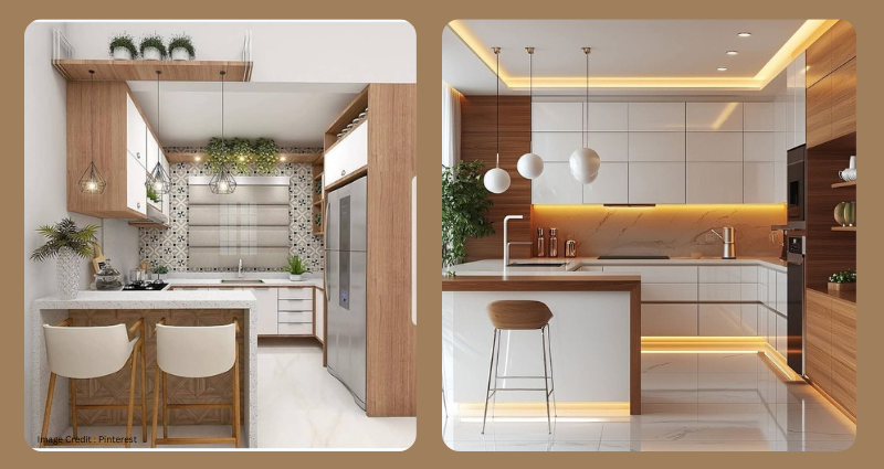 Compact closed kitchen with parallel layout and smart storage solutions