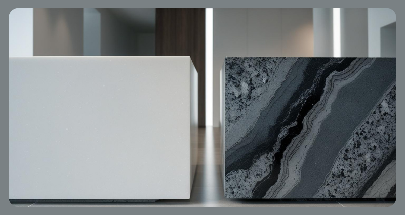 Comparison of quartz and granite slabs – Countertop Quartz vs Granite for Indian homes
