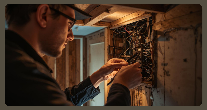Mobile home renovation cost affected by outdated electrical wiring upgrade.