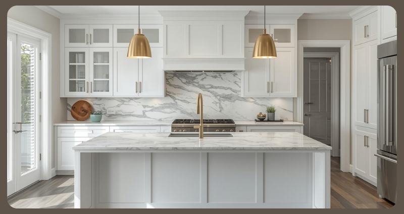 Modern custom kitchen renovation with island counter and sleek cabinets in 2025