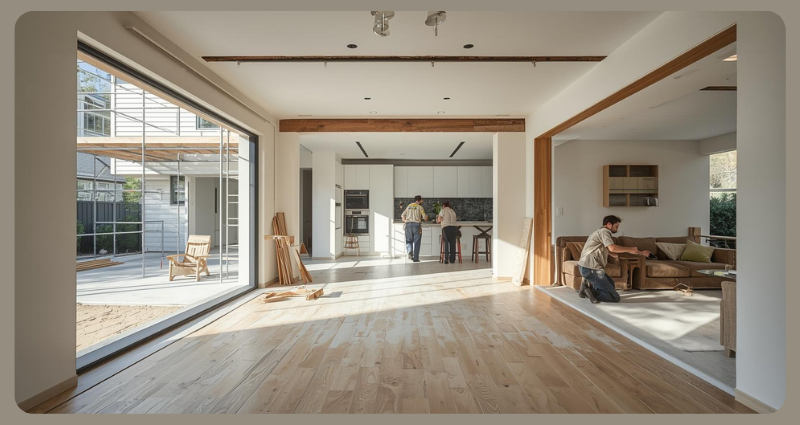 Custom Home Renovation Project 2025 – Modern Living Room Upgrade