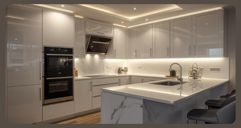 Open L Shape Modular Kitchen Design for modern Indian homes