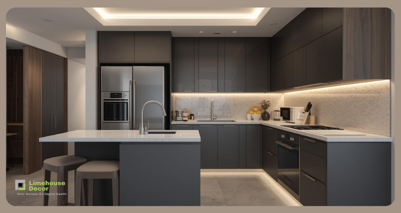 Low budget modular kitchen design in India