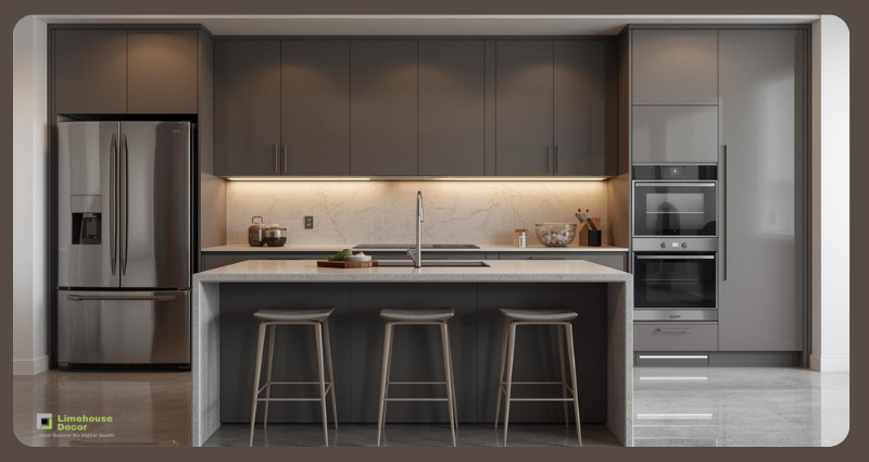 Affordable straight modular kitchen design