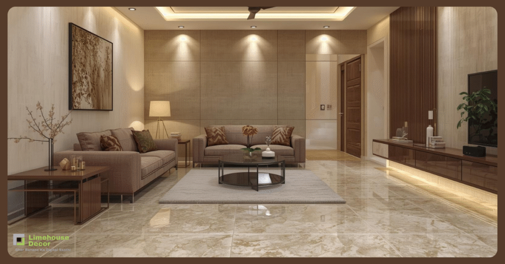 Modern home interior with sleek epoxy floor paint finish.