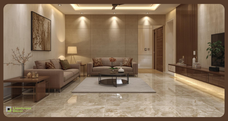 Modern home interior with sleek epoxy floor paint finish.