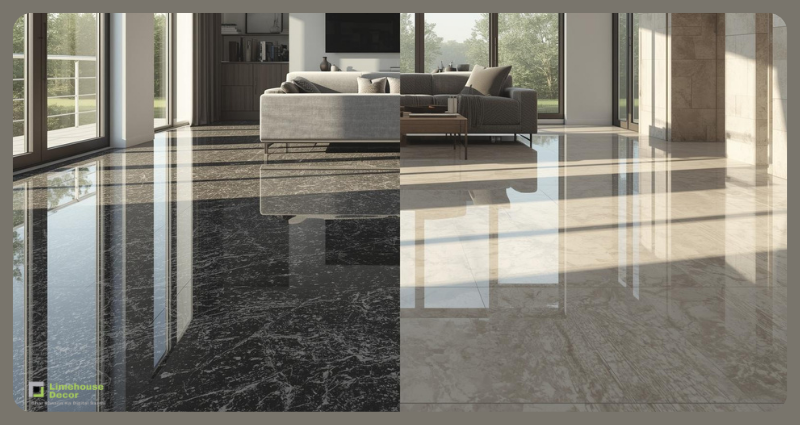 Epoxy flooring and tile flooring comparison for homes and offices.