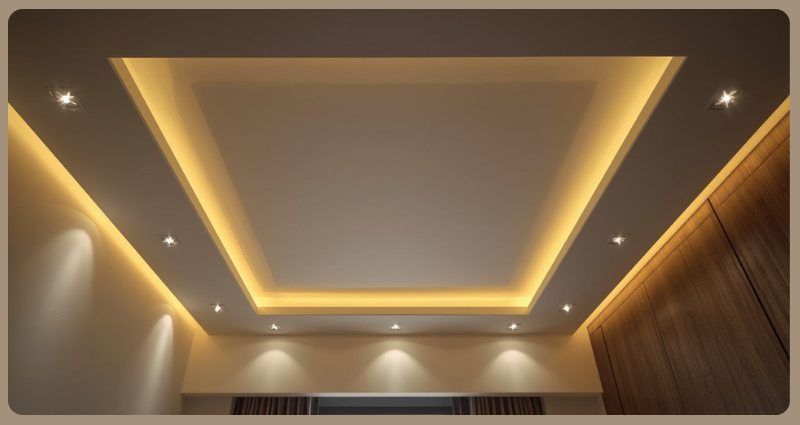 False ceiling design for 2BHK living room India
