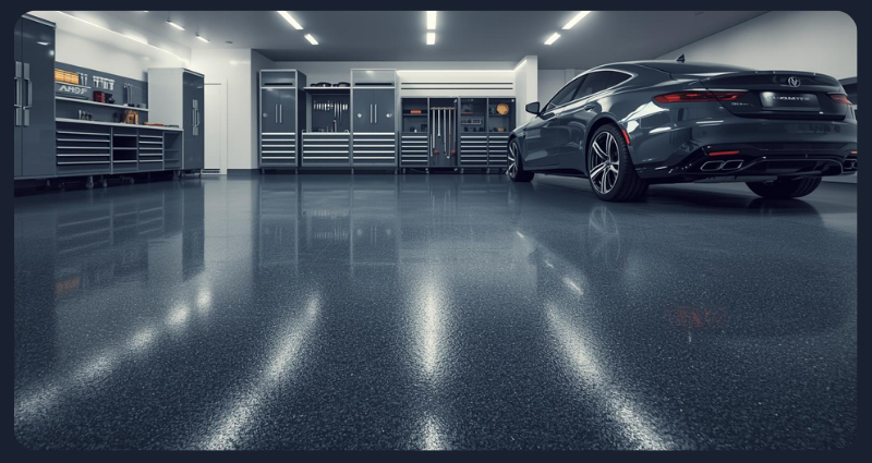 Durable epoxy floor paint for garage with anti-slip finish