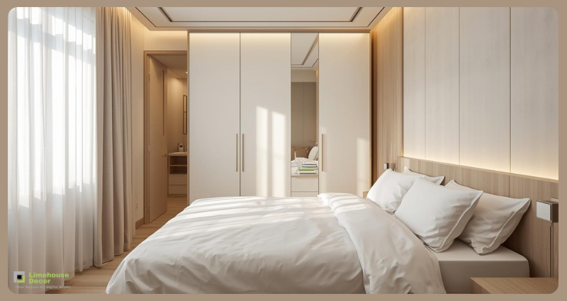 Turnkey interiors minimalist bedroom design for small apartment