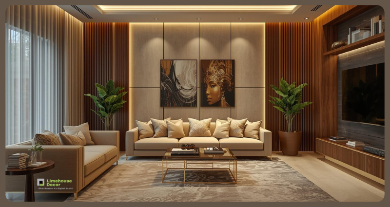 Modern Indian living room designed by Limehouse Decor