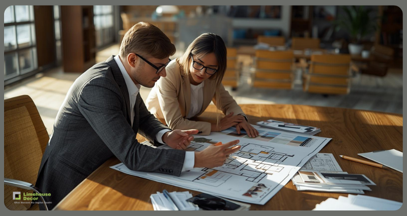 Interior designer consultation meeting for home project planning