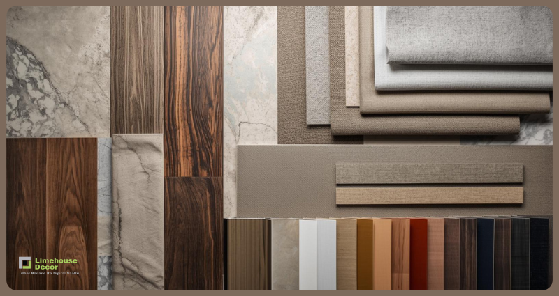 Material selection during interior design consultation