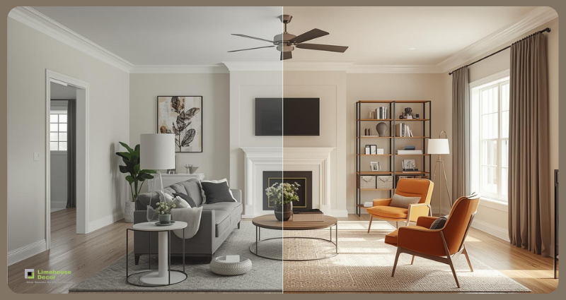 Budget-friendly interior transformation after design consultation