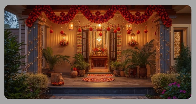 Diwali pooja room decoration 2025