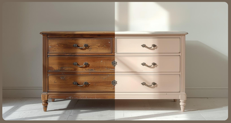 How to modernize antique furniture with paint and hardware updates.