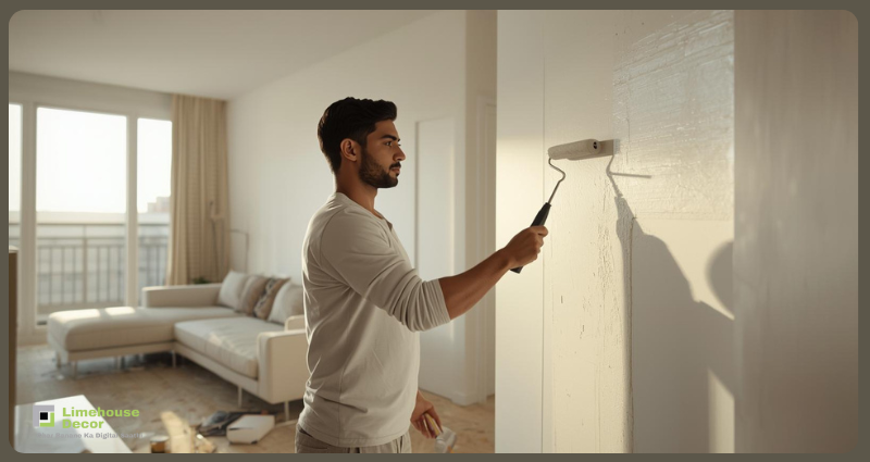 DIY old flat renovation painting idea for Indian homes.