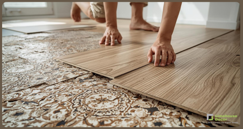 flooring upgrade without breaking old floor in old flat renovation