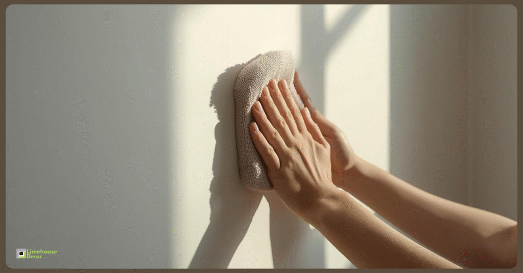 How to clean painted walls with a soft sponge step-by-step