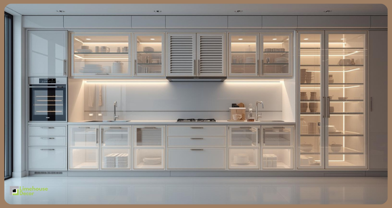 3D illustration showing modular kitchen components to explain modular kitchen cost per sq ft in India
