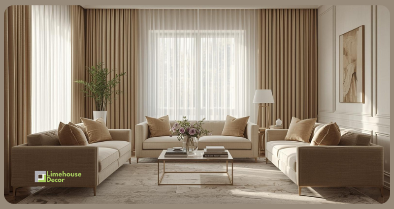 Elegant living room curtain design for better privacy