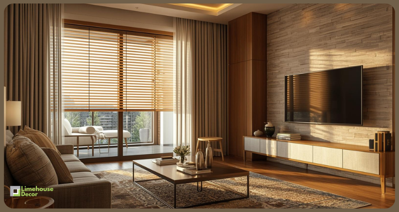 Living room curtain ideas with blinds for privacy and design