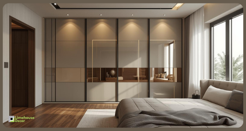 modern wardrobe design india sliding door bedroom