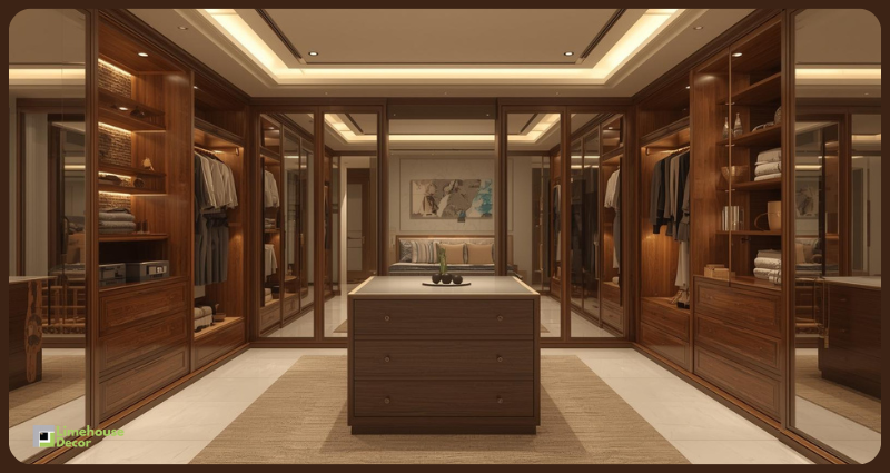 walk-in modern wardrobe design india