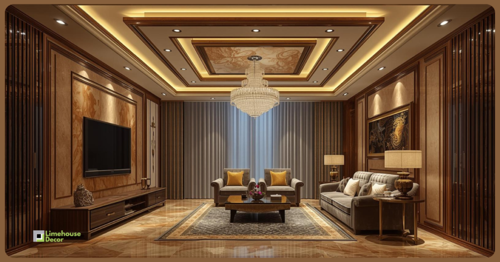 luxury false ceiling design for living room India
