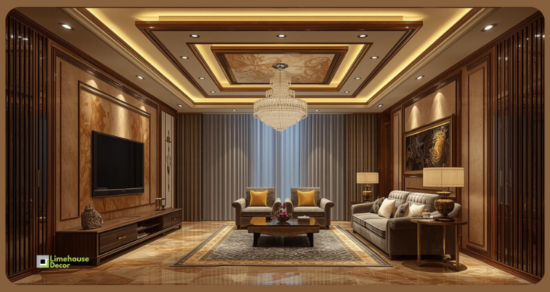 luxury false ceiling design for living room India