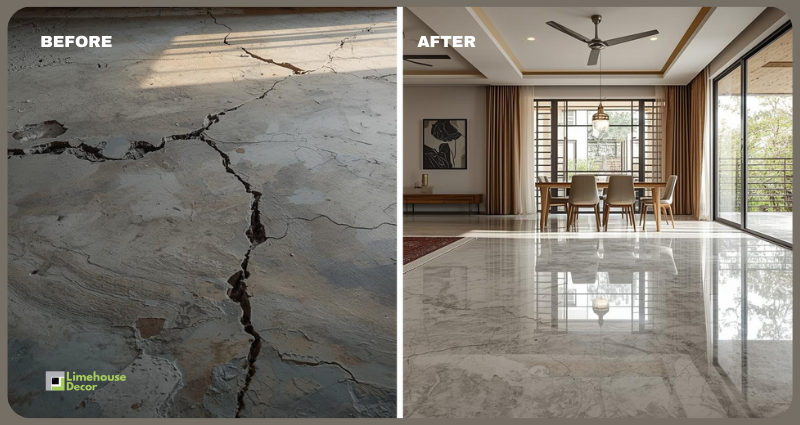 Epoxy paint renovation floor transformation