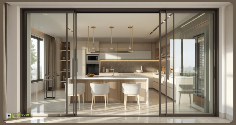 Hybrid open and closed kitchen design